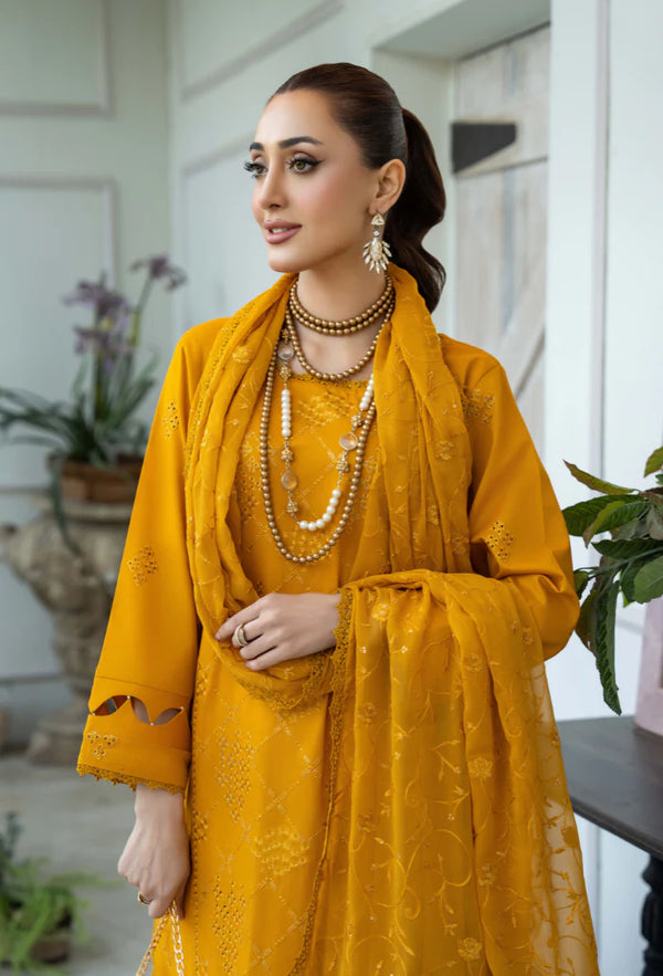AVIVA BY HUMDUM UN-STITCHED 3PC | D-08