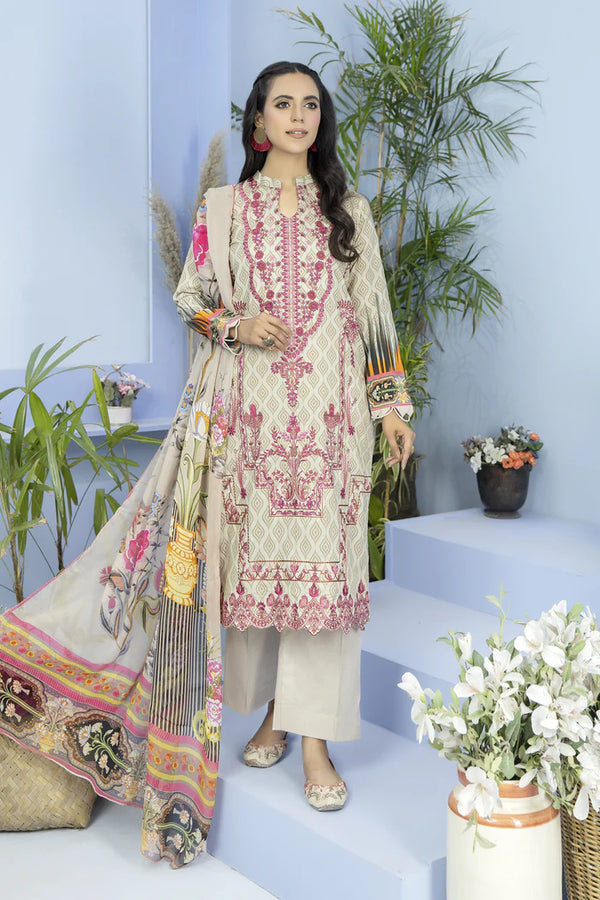 ALLURE BY JOHRA UN-STITCHED 3PC | JH-745-AU