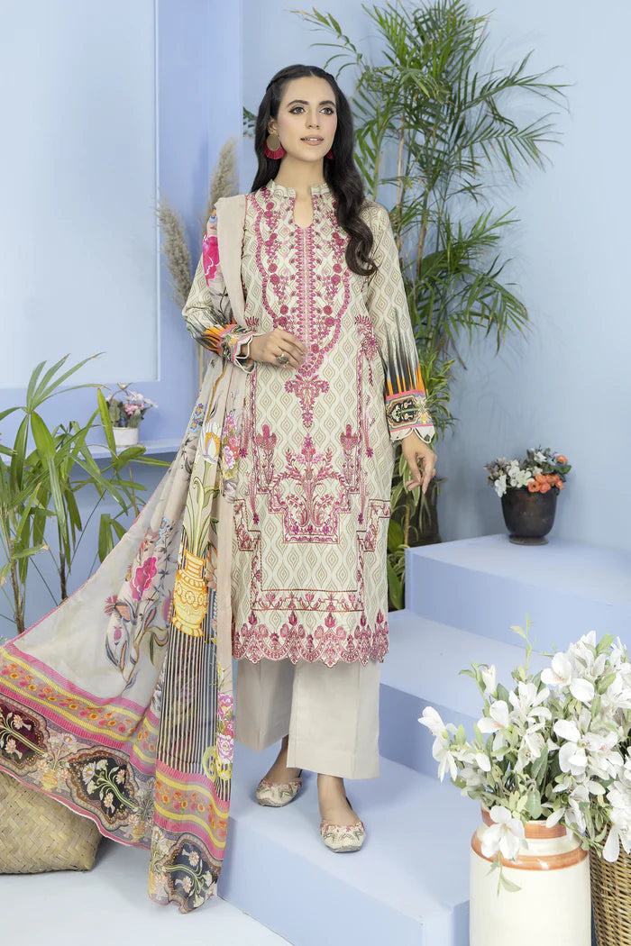 ALLURE BY JOHRA UN-STITCHED 3PC | JH-745-AU