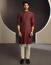PLUM COTTON KURTA | JJK-W-33043