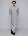 SMOKE GREY BLENDED KURTA | JJK-A-33058