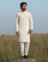 HALF WHITE BLENDED KURTA | JJK-A-33125
