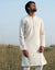 HALF WHITE BLENDED KURTA | JJK-A-33125