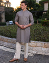 MUD GREY BLENDED KURTA | JJK-A-33149
