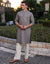 MUD GREY BLENDED KURTA | JJK-A-33149