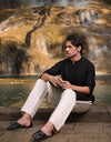 BLACK BLENDED KURTA | JJK-A-33150