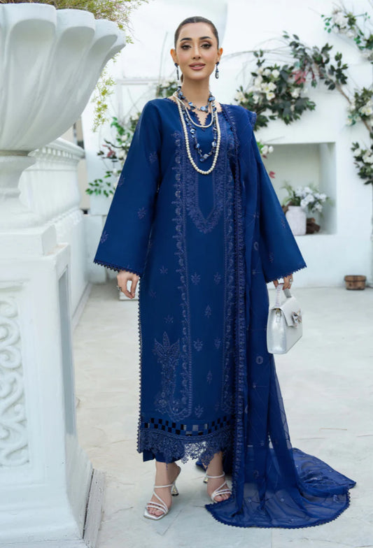 AVIVA BY HUMDUM UN-STITCHED 3PC | D-09
