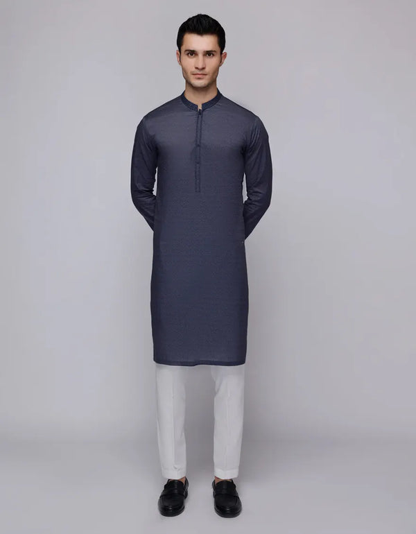 PURPLE COTTON KURTA | JJK-S-34780