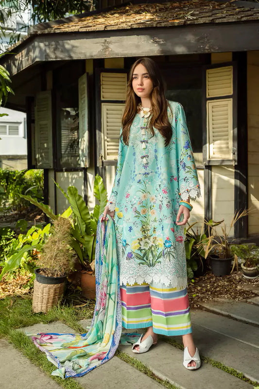 ETHEREAL BLOOM BY ROHEENAZ UN-STITCHED 3PC | Maristela