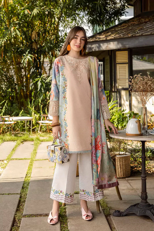 ETHEREAL BLOOM BY ROHEENAZ UN-STITCHED 3PC | Ornella