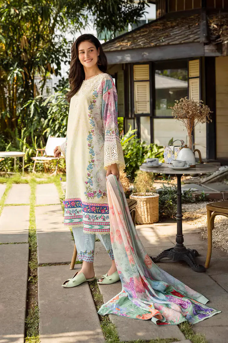 ETHEREAL BLOOM BY ROHEENAZ UN-STITCHED 3PC | Velora