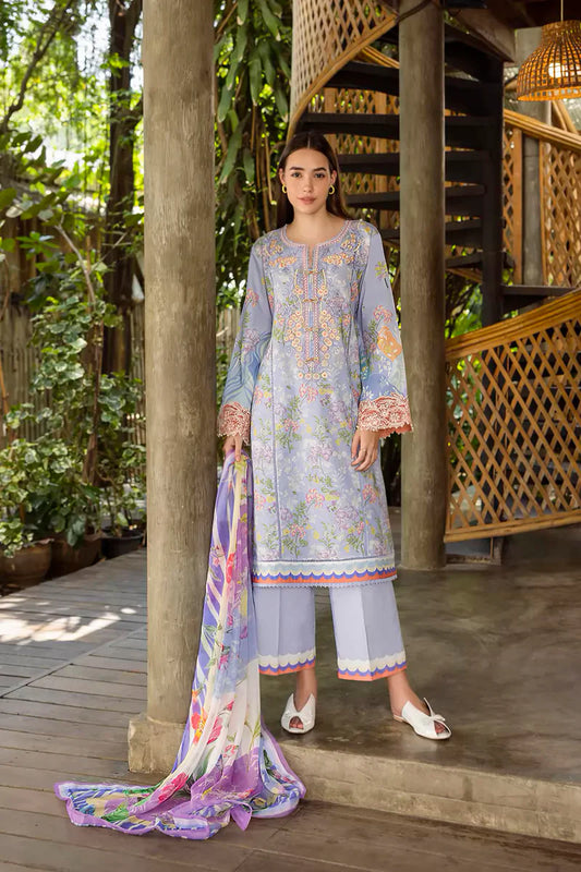 ETHEREAL BLOOM BY ROHEENAZ UN-STITCHED 3PC | Florien