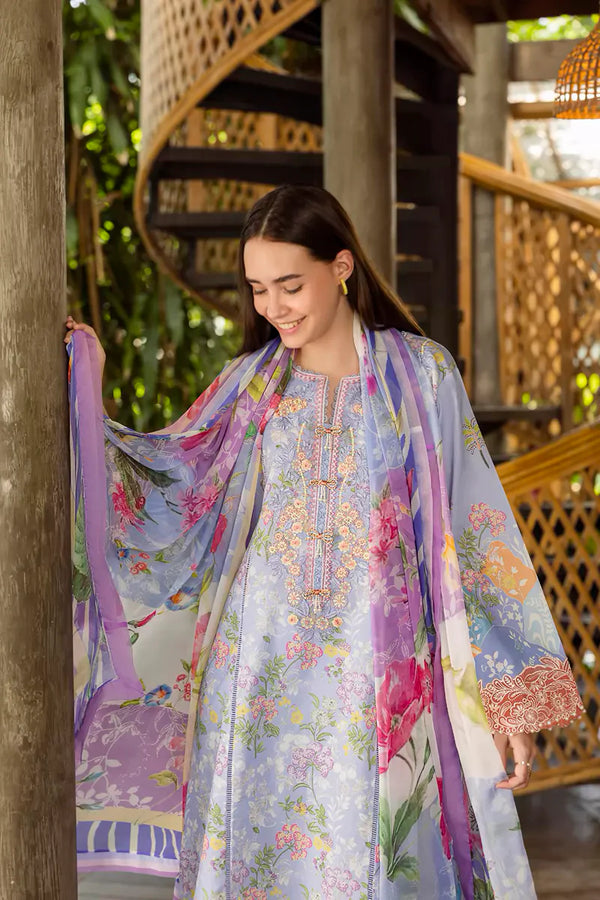 ETHEREAL BLOOM BY ROHEENAZ UN-STITCHED 3PC | Florien