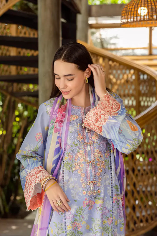 ETHEREAL BLOOM BY ROHEENAZ UN-STITCHED 3PC | Florien