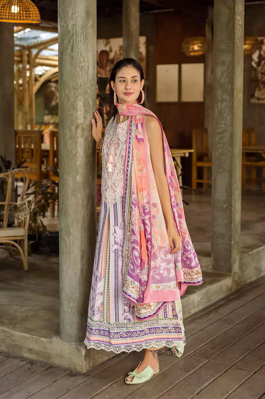 ETHEREAL BLOOM BY ROHEENAZ UN-STITCHED 3PC | Eloria