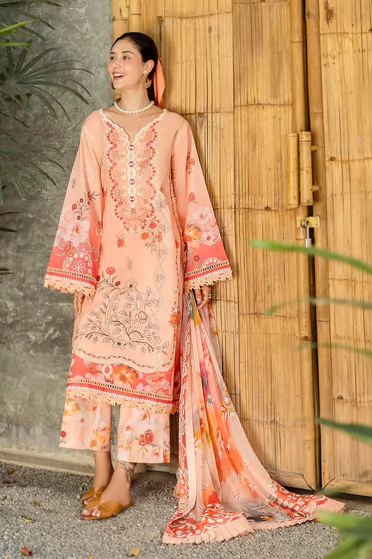 ETHEREAL BLOOM BY ROHEENAZ UN-STITCHED 3PC | Zaria