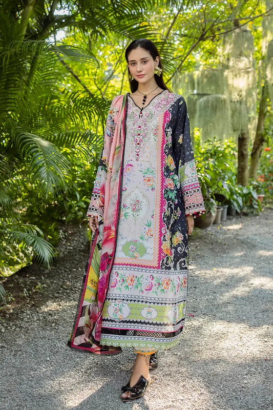 ETHEREAL BLOOM BY ROHEENAZ UN-STITCHED 3PC | Nymeria