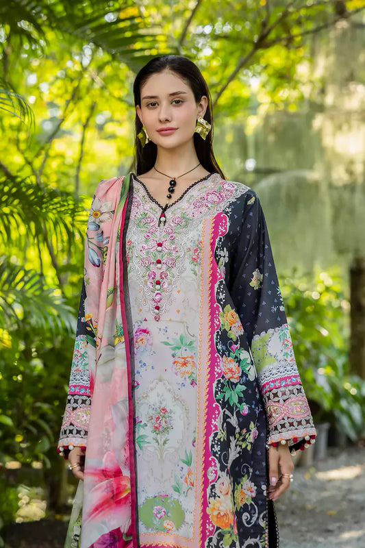 ETHEREAL BLOOM BY ROHEENAZ UN-STITCHED 3PC | Nymeria