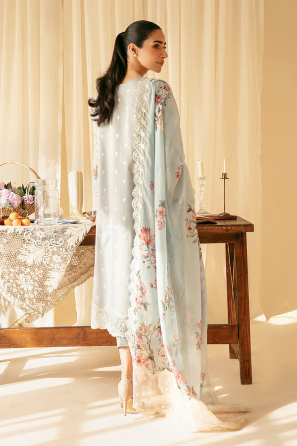 QLINEKARI BY QALAMKAR UN-STICHED 3PC|SQ-15 NEYLAN
