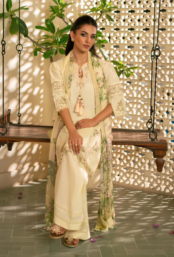 MEHRMAA BY HUMDUM UN-STITCHED 3PC | D01 Angoori