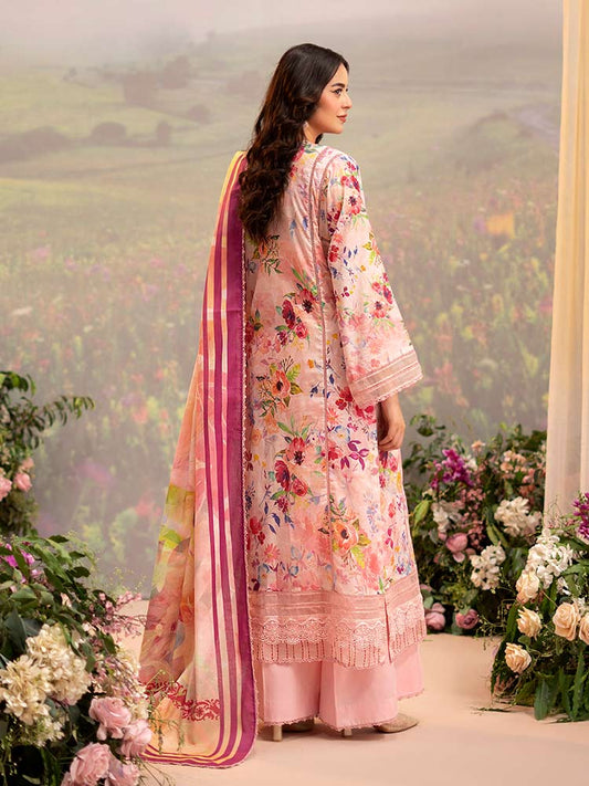 CHIKANKARI 3-Piece Unstitched Digital Printed Lawn Suit