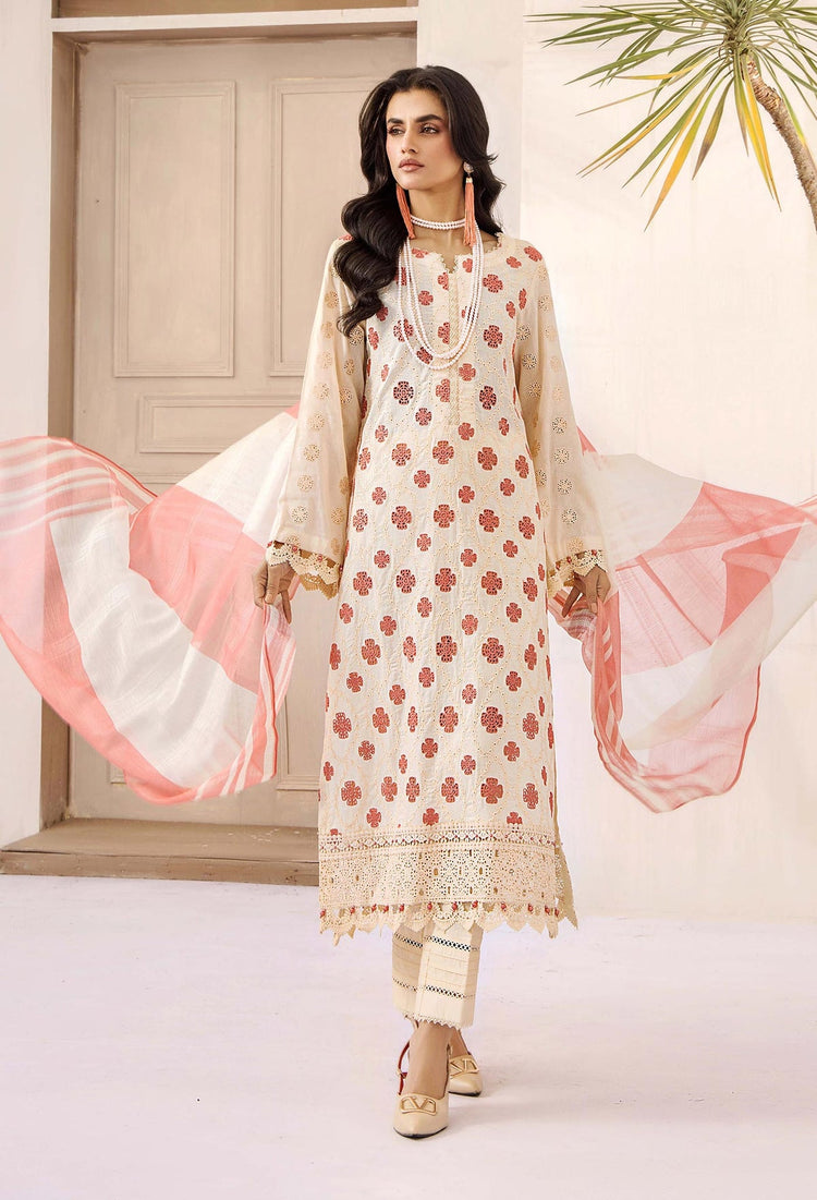 ALORA SCHIFFLI BY ADAN'S LIBAS UN-STITCHED LAWN 2025' D-03