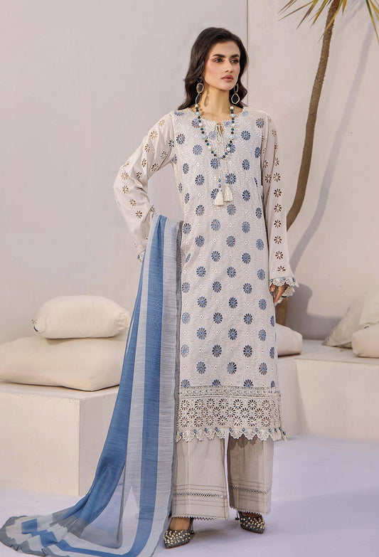 ALORA SCHIFFLI BY ADAN'S LIBAS UN-STITCHED LAWN 2025' D-08