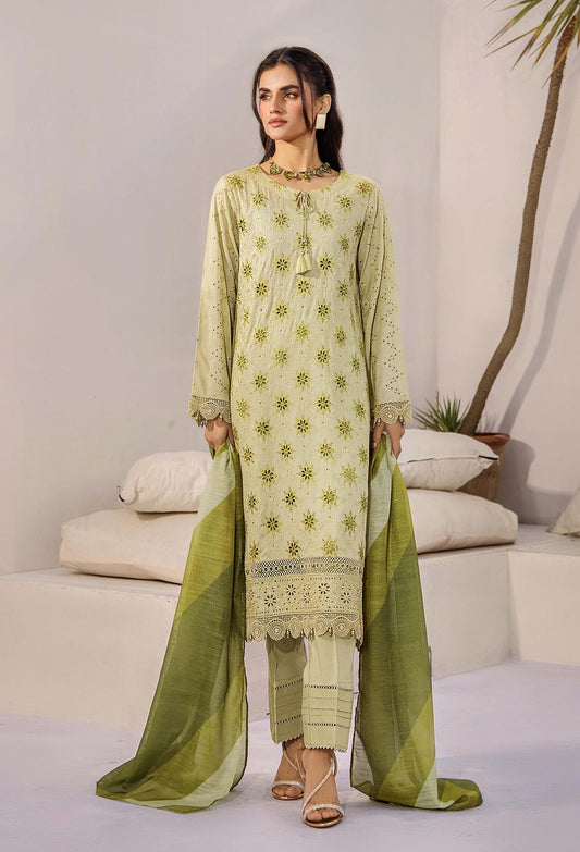 ALORA SCHIFFLI BY ADAN'S LIBAS UN-STITCHED LAWN 2025' D-09