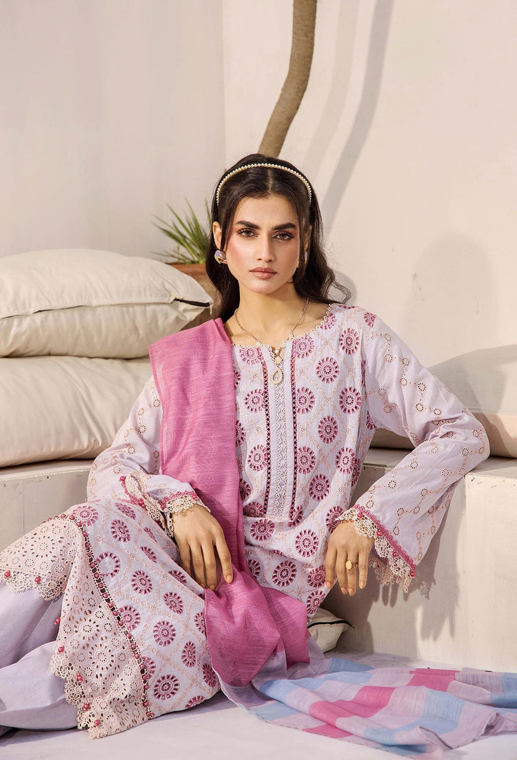 ALORA SCHIFFLI BY ADAN'S LIBAS UN-STITCHED LAWN 2025' D-10