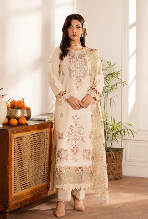MERAKI BY HUMDUM UNSTITCHED LAWN D-08
