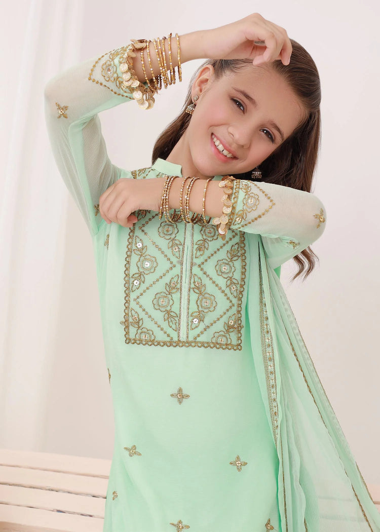 MERAKISH LUXURY CHIFFON KIDS WEAR 3PC SUITS -MS-03