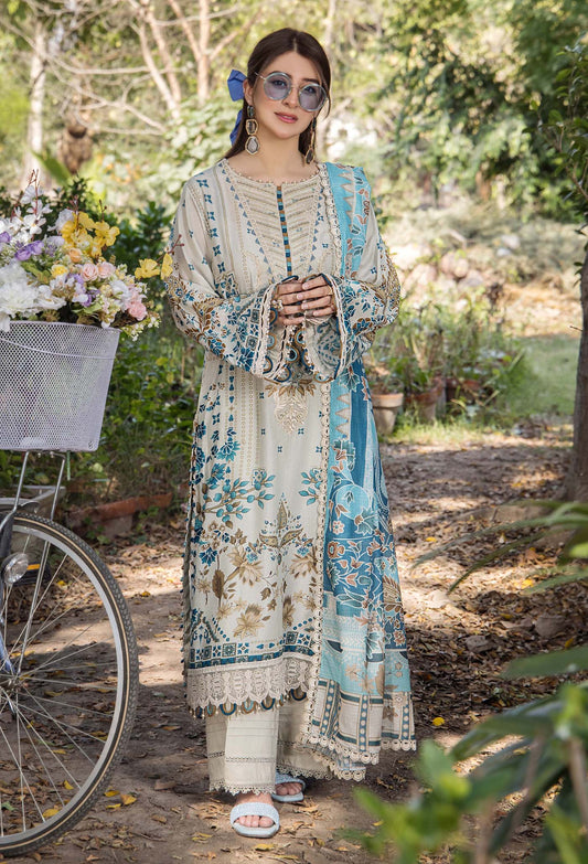 JASMINE UN-STITCHED LAWN  ADAN LIBAS -2362