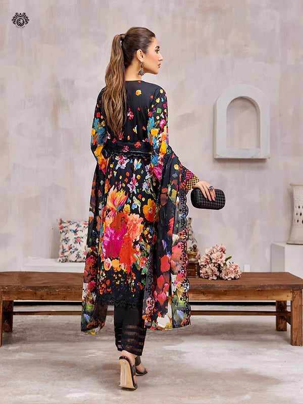 Pretty Petals By Gulljee Printed Embroidered Lawn Collection - D03