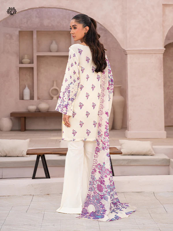 Mahlij By Gulljee Printed Embroidered Lawn Collection - D03