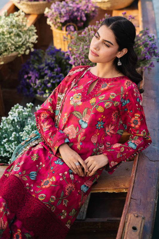 3 Piece Unstitched Embroidered Suit | 402-B