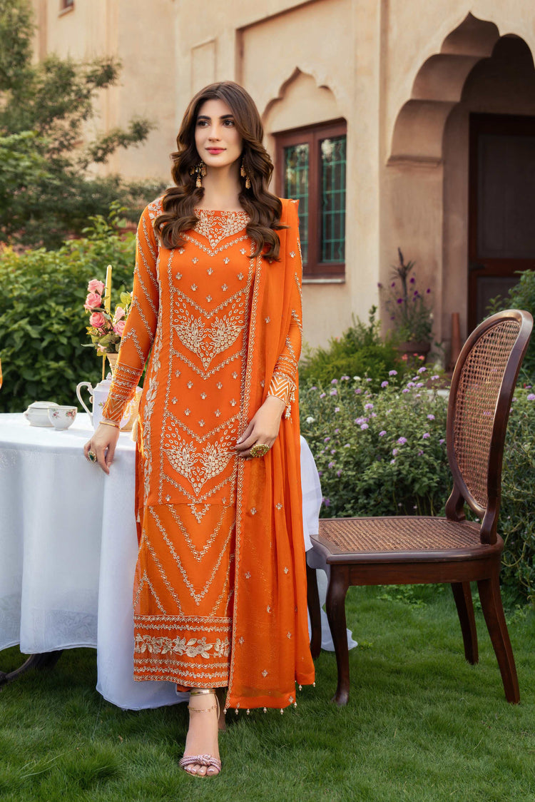 AFSANAY LUXURY CHIFFON UNSTITCHED 3P| BY SHAHZEB - ZEINA