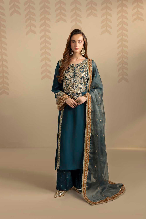 ZARDOZI SILK- SAPPHIRE