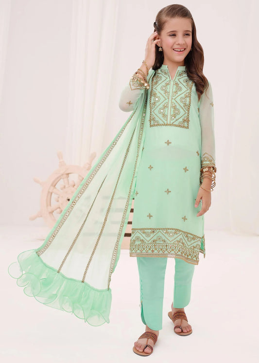 MERAKISH LUXURY CHIFFON KIDS WEAR 3PC SUITS -MS-03