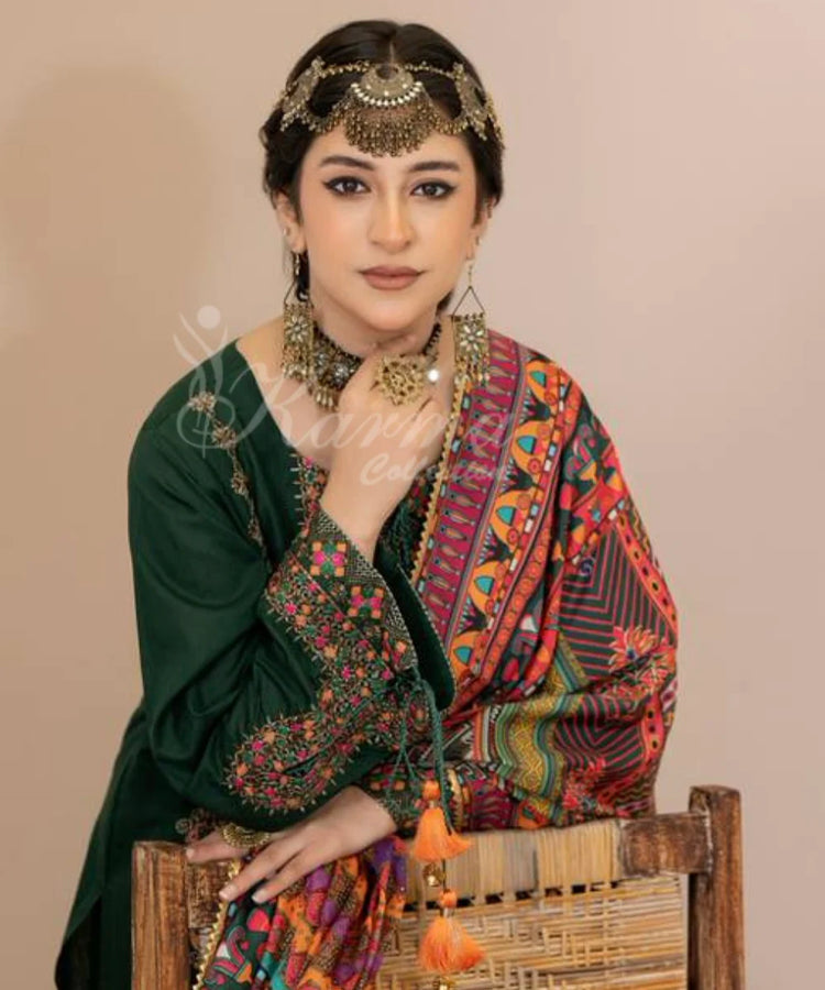 KARMA KAYSERIA EID EDIT - 1429 BOTTLE GREEN