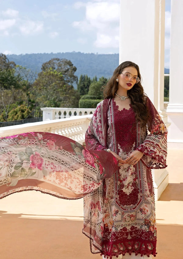 ELAF SIGNATURE EMBROIDERED LAWN 3PC | RUBY LADY