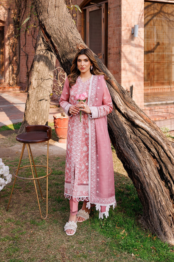 FARASHA DASTOOR UN-STICHED 3PC|PEARL MIST
