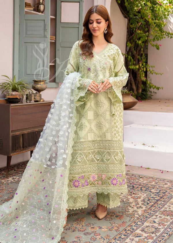 MAH - E ROOH BY KARMA STITCHED LAWN KC-1368 (PALE IVORY)