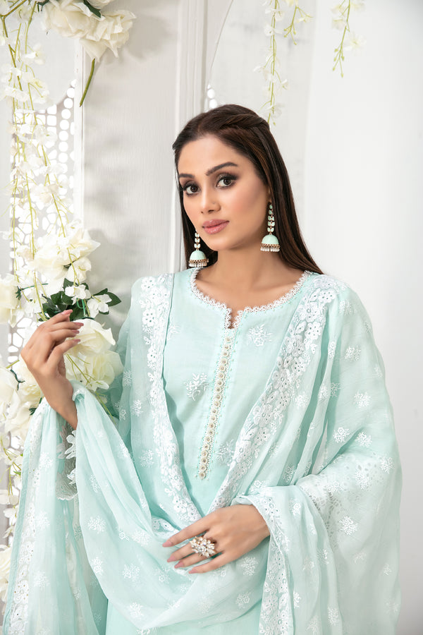 GARDENIA LAWN EMBROIDERED SEMI-STITCHED 3PC BY TAWAKKAL-D-8968
