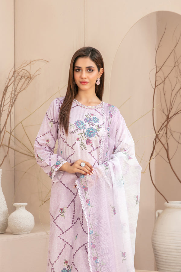 MAHLAA LAWN STITCHEDBY TAWAKKAL D-2784
