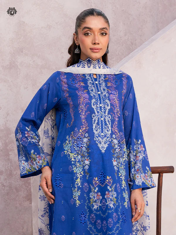 Mahlij By Gulljee Printed Embroidered Lawn Collection - D04