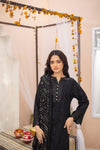 GEORGIA SEMI-STITCHED LAWN BY ZAINAB FAZLANI - QARAAR-BLACK