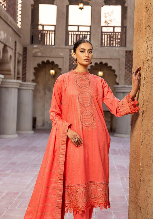 NOOR E CHASHAM BY KHOOBSURAT UN-STICHED 3-PC|L-09