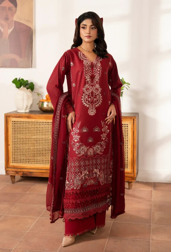 MERAKI BY HUMDUM UNSTITCHED LAWN D-01