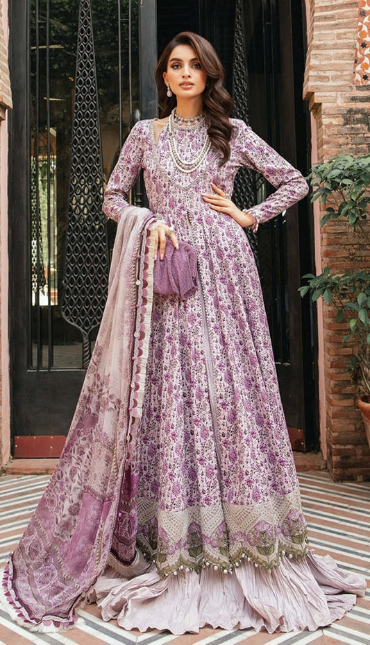 Maria b mprints 3 Piece Unstitched Printed Suit MPT-2207-B