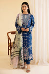 QLINEKARI BY QALAMKAR UN-STICHED 3PC|SQ-08 ZEL